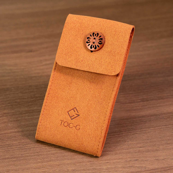 TOC-G PREMIUM TRAVEL WATCH POUCH- SUPER SOFT REAL SUEDE- BROWN