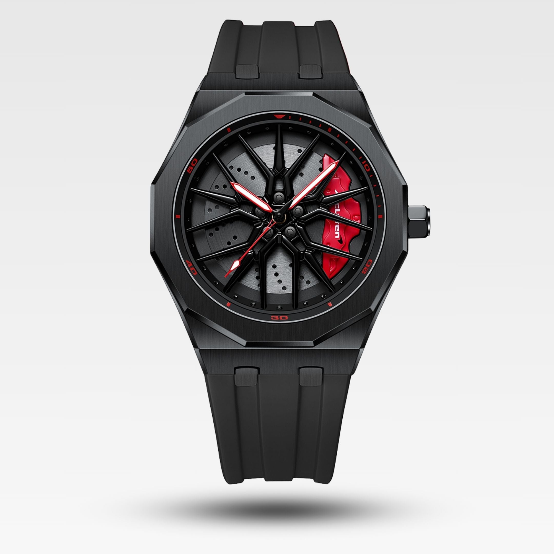 Mclaren P1 903 Gyro Watch - Black Strap - Red