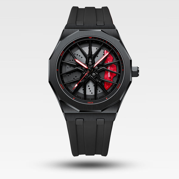 Mclaren P1 903 Gyro Watch - Black Strap - Red